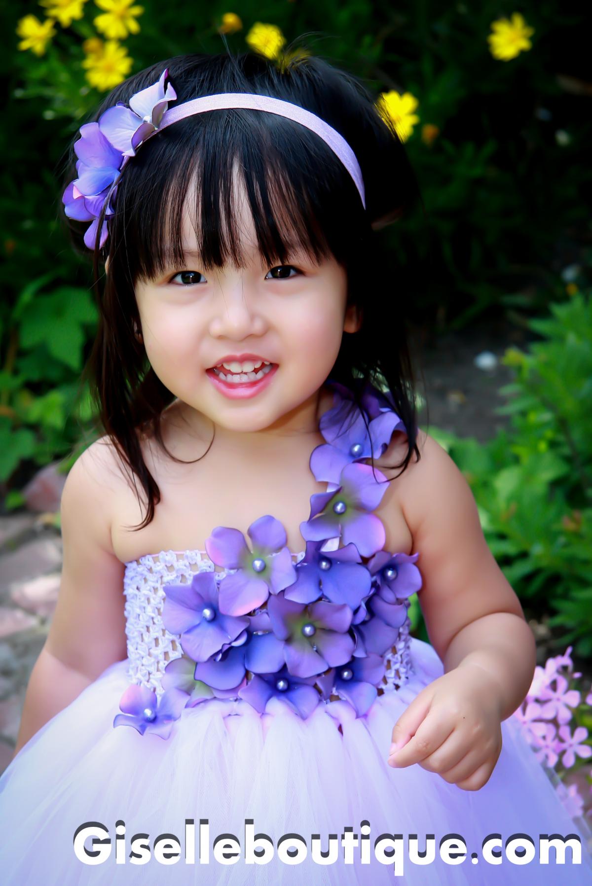 Flower Girl Dress Ivory With Ivory Flowers Tutu Dress.. Baby Tutu Dress, Toddler Tutu Dress, Wedding, Birthday,